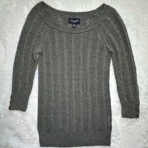 American Eagle Womens Knit Gray Sweater Size XS